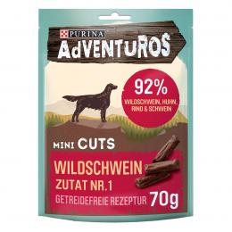 Purina AdVENTuROS Mini Cuts, Hundeleckerli getreidefrei mit Wildschwein 3x70g