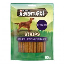 Purina AdVENTuROS Strips, Hundeleckerli fettarm mit Hirschgeschmack 3x90g