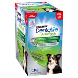 Purina Dentalife Active Fresh Tägliche Zahnpflege-Snacks für mittelgroße Hunde - 24 Sticks