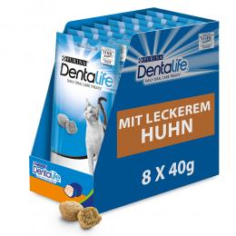 PURINA Dentalife Tägliche Katzen-Zahnpflege-Snacks mit Huhn - Sparpaket 16 x 40 g