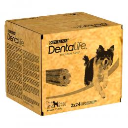 PURINA Dentalife Tägliche Zahnpflege-Snacks für mittelgroße Hunde - 48 Sticks (16 x 69 g)