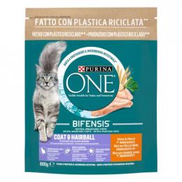 Purina One Coat&Hairball Huhn Katzenfutter 800 Gr