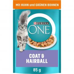 PURINA ONE COAT und HAIRBALL in Sauce Huhn 26x85g