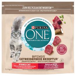 Angebot für PURINA ONE Grain Free Sterilized Rind - Sparpaket: 3 x 1,1 kg - Kategorie Katze / Katzenfutter trocken / PURINA ONE / PURINA ONE Grain Free.  Lieferzeit: 1-2 Tage -  jetzt kaufen.