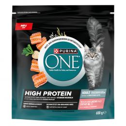 PURINA ONE High Protein Lachs - Sparpaket: 3 x 650 g