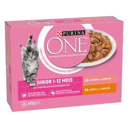 PURINA ONE Junior 8 x 85 g - Huhn & Lachs