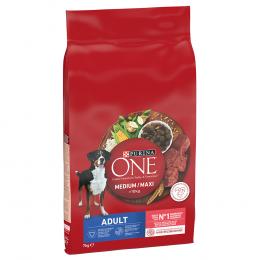Purina One Medium/Maxi Adult Rind & Reis - 7 kg