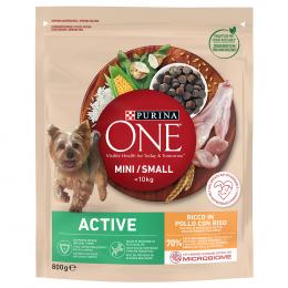 PURINA ONE Mini Active Huhn & Reis -  Sparpaket: 3 x 800 g