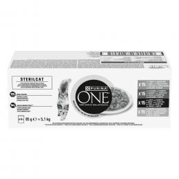 Purina One Sterilcat Mix Meat & Vegetables - Sparpaket: 120 x 85 g