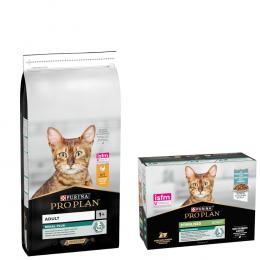PURINA PRO PLAN Trockenfutter + 10 x 85 g Sterilised Adult Maintenance gratis!  - 14 kg Adult Renal Plus reich an Huhn