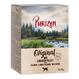 Purizon Adult 12 x 70 g - getreidefrei - Mixpaket 3 Sorten