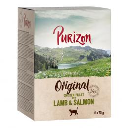 Angebot für Purizon Adult 24 x 70 g - getreidefrei - Hühnerfilet mit Lachs & Lamm - Kategorie Katze / Katzenfutter nass / Purizon / Sparpakete.  Lieferzeit: 1-2 Tage -  jetzt kaufen.