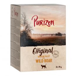 Purizon Adult 6 x 70 g - getreidefrei - Hühnerfilet mit Wildschwein