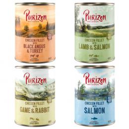 Purizon Nassfutter zum Sonderpreis! - Adult Original Mix 4 Sorten 6 x 400 g
