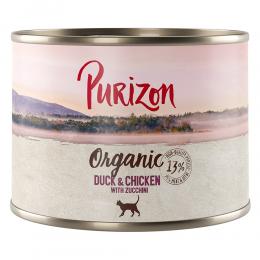 Purizon Organic 6 x 200 g - Ente und Huhn mit Zucchini