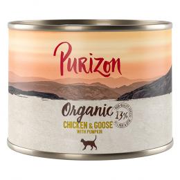 Purizon Organic 6 x 200 g - Huhn und Gans mit Kürbis