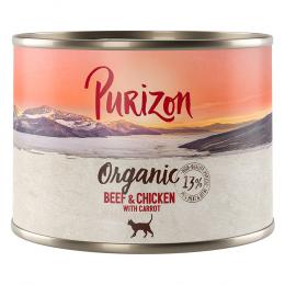 Angebot für Purizon Organic 6 x 200 g - Rind und Huhn mit Karotte - Kategorie Katze / Katzenfutter nass / Purizon / Organic.  Lieferzeit: 1-2 Tage -  jetzt kaufen.