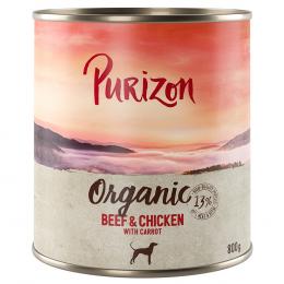 Angebot für Purizon Organic 6 x 800 g - Rind und Huhn mit Karotte - Kategorie Hund / Hundefutter nass / Purizon / Organic.  Lieferzeit: 1-2 Tage -  jetzt kaufen.