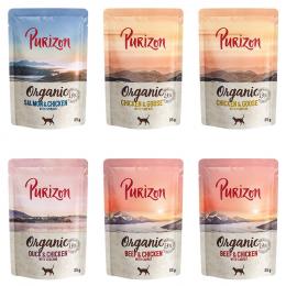 Purizon Organic 6 x 85 g - Mixpaket (2xHuhn, 2xRind, 1xLachs, 1xEnte)