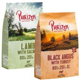 Purizon Probierpaket 2 x 1 kg - Black-Angus-Rind mit Truthahn, Lamm mit Lachs