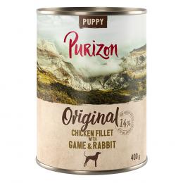 Purizon Puppy 6 x 400 g - Hühnerfilet mit Wild & Kaninchen