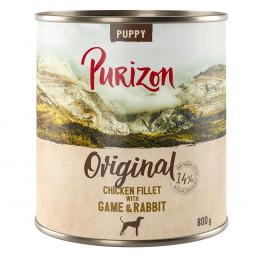 Purizon Puppy 6 x 800 g - Hühnerfilet mit Wild & Kaninchen