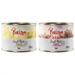 Angebot für Purizon Single Meat 12 x 200 g - Mix: 6x Huhn mit Kamillenblüten, 6x Pute mit Heidekrautblüten - Kategorie Katzenfutter & Zubehör / Katzenfutter nass / Purizon / Sparpakete.  Lieferzeit: 1-2 Tage -  jetzt kaufen.