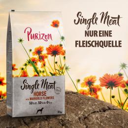 Purizon Single Meat Adult Pferd mit Süßkartoffel und Ringelblumenblüten - 4 x 1kg