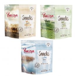 Purizon Snack Sparpaket 3 x 40 g - Mixpaket (Huhn & Fisch, Lamm & Fisch, Fisch & Rind)