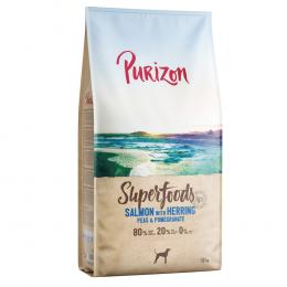 Purizon Superfoods Lachs mit Hering, Erbsen und Granatapfel - Sparpaket: 2 x 12 kg