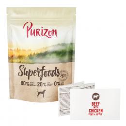 Purizon Superfoods Rind mit Huhn, Erbsen und Äpfeln - 100 g
