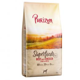 Purizon Superfoods Rind mit Huhn, Erbsen und Äpfeln - Sparpaket: 2 x 12 kg