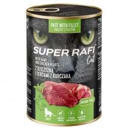 Rafi Cat Super 12 x 400 g - Wild- und Hühnerherzen