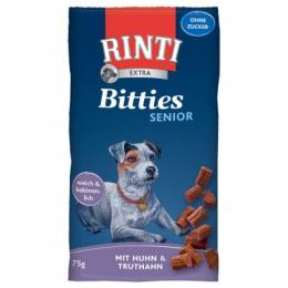 RINTI Extra Bitties Senior Huhn & Truthahn - Sparpaket: 6 x 75 g