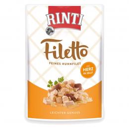 Rinti Filetto Huhn & Hühnerherz in Jelly 24x100g