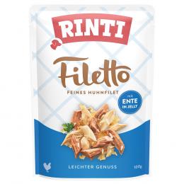 Angebot für RINTI Filetto Pouch in Jelly 24 x 100 g - Huhn mit Ente - Kategorie Hund / Hundefutter nass / RINTI / Rinti Filetto.  Lieferzeit: 1-2 Tage -  jetzt kaufen.