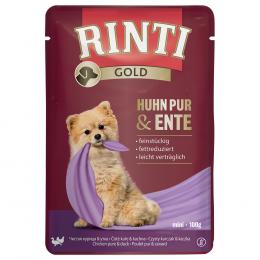 RINTI Gold 10 x 100 g - Huhn Pur & Ente
