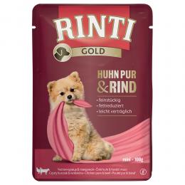 RINTI Gold 10 x 100 g - Huhn Pur & Rind
