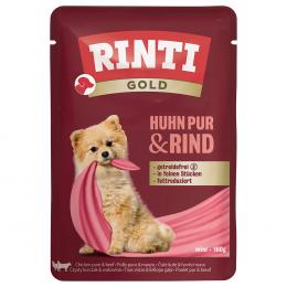 RINTI Gold 10 x 100 g - Huhn Pur & Rind