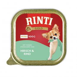 Rinti Gold Mini feine Stückchen von Hirsch & Rind 16x100g