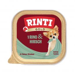 Rinti Gold Mini feine Stückchen von Hirsch und Rind 16x100g