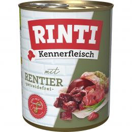 Rinti Kennerfleisch mit Rentier getreidefrei 24x800g