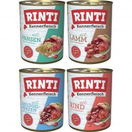 Rinti Kennerfleisch Mix RindundGefl.herzenundLammundPansen 24x800g