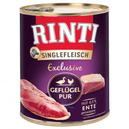 Angebot für RINTI Singlefleisch Exclusive 6 x 800 g - Geflügel Pur - Kategorie Hund / Hundefutter nass / RINTI / Rinti Singlefleisch.  Lieferzeit: 1-2 Tage -  jetzt kaufen.