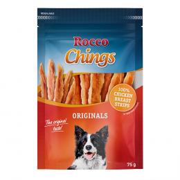 Rocco Chings Originals als Probiergröße - Hühnerbrust in Streifen 75 g