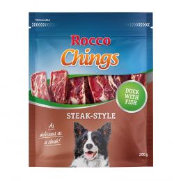 Rocco Chings Steak Style 200 g / Sparpaket % - Mixpaket: 6 x 200 g Hühnerfleisch, 6 x 200 g Entenfleisch