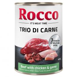 Rocco Classic Trio di Carne - 24 x 400 g - Rind, Huhn & Wild