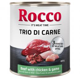 Rocco Classic Trio di Carne - 24 x 800 g - Rind, Huhn & Wild