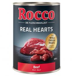 Rocco Einzeldose 1 x 400 g - Real Hearts: Rind mit ganzen Hühnerherzen