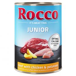 Rocco Junior 6 x 400 g - Rind mit Huhn & Kartoffeln